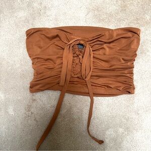 Sunday in Brooklyn Terracotta Strapless Top